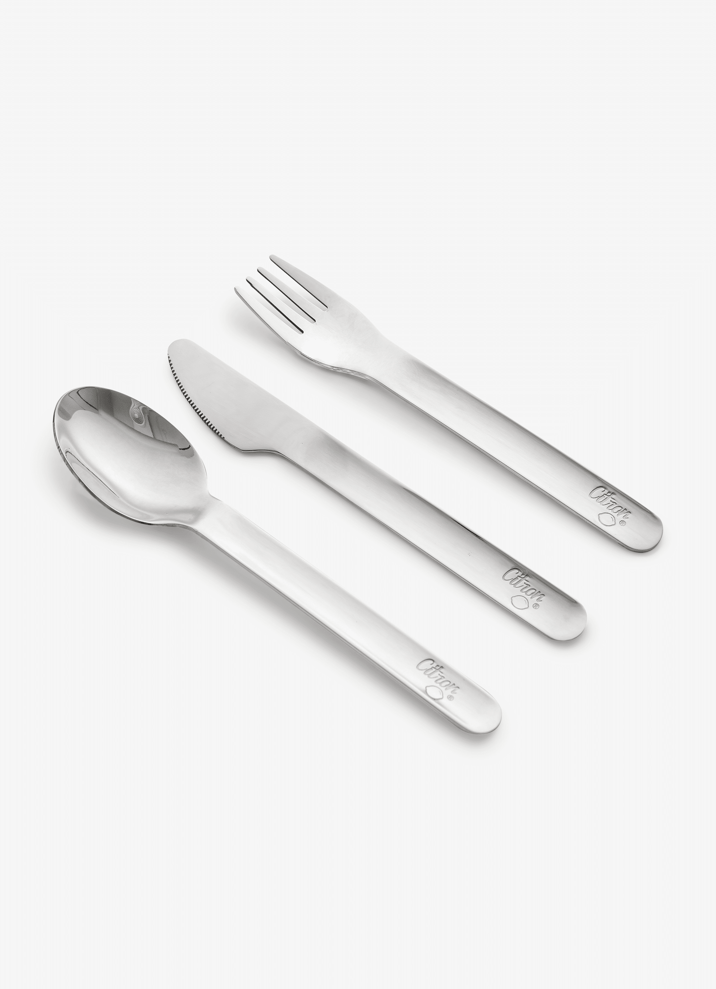 Stainless Steel Cutlery with Pouch - Caramel