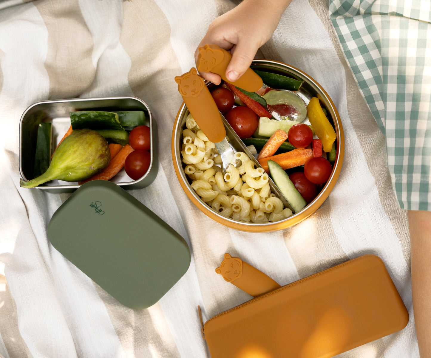 Mini Stainless Steel snack box - Green