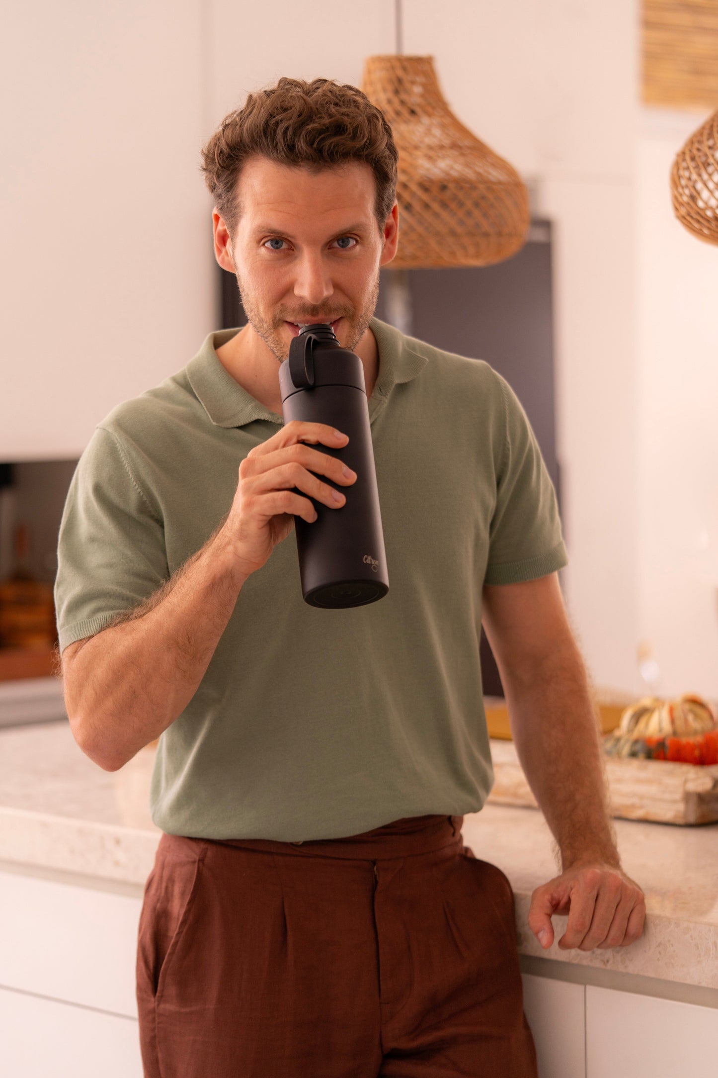 Duo Sip Thermal Water Bottle 750ml - Black