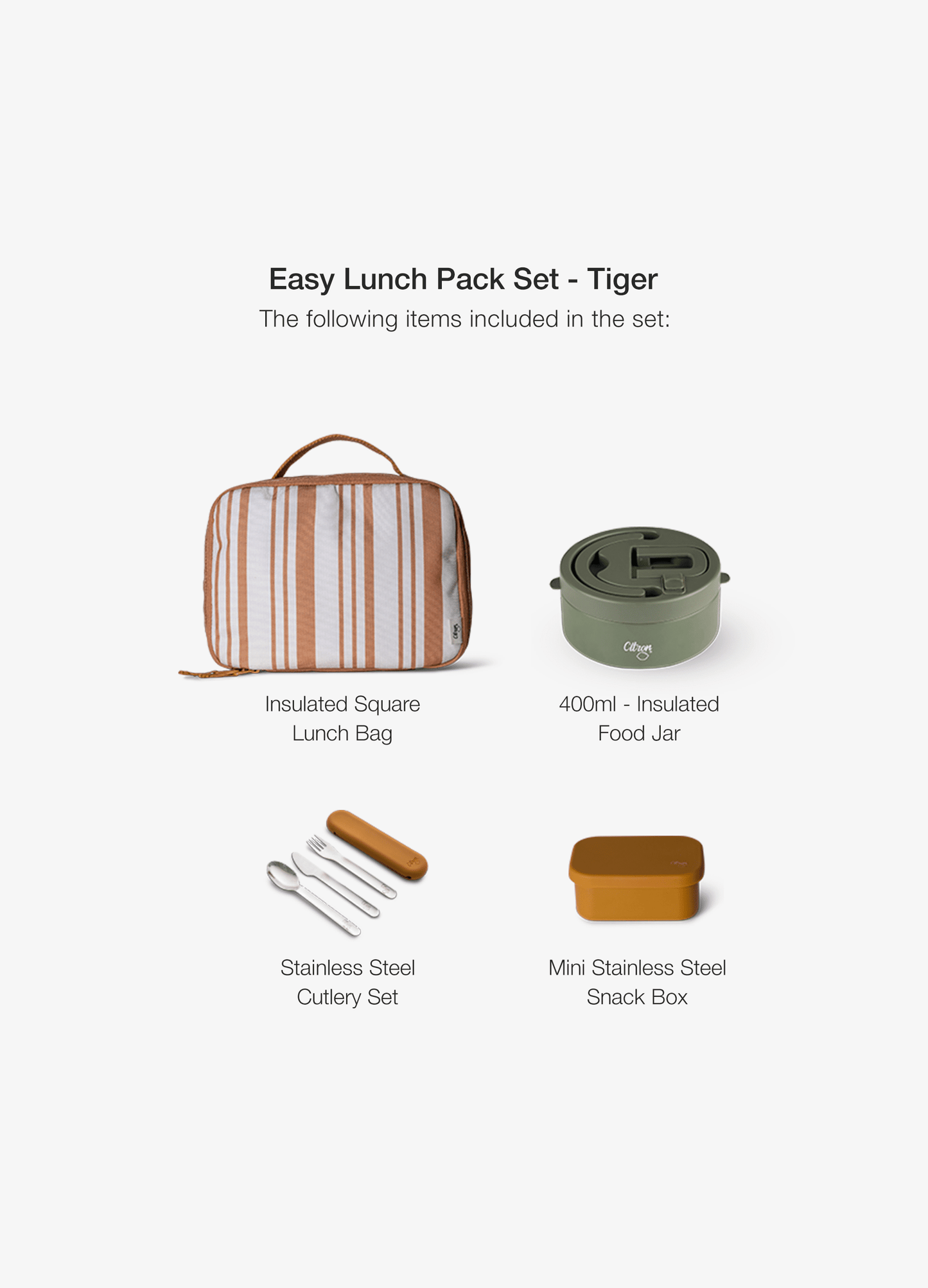 Easy Lunch Pack Set - Set of 4 - Caramel