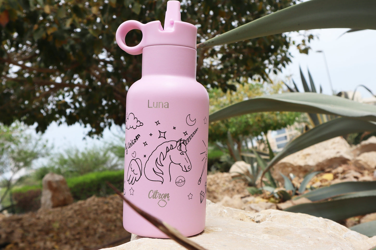 Little Big Water Bottle - 350ml - Unicorn - Pink