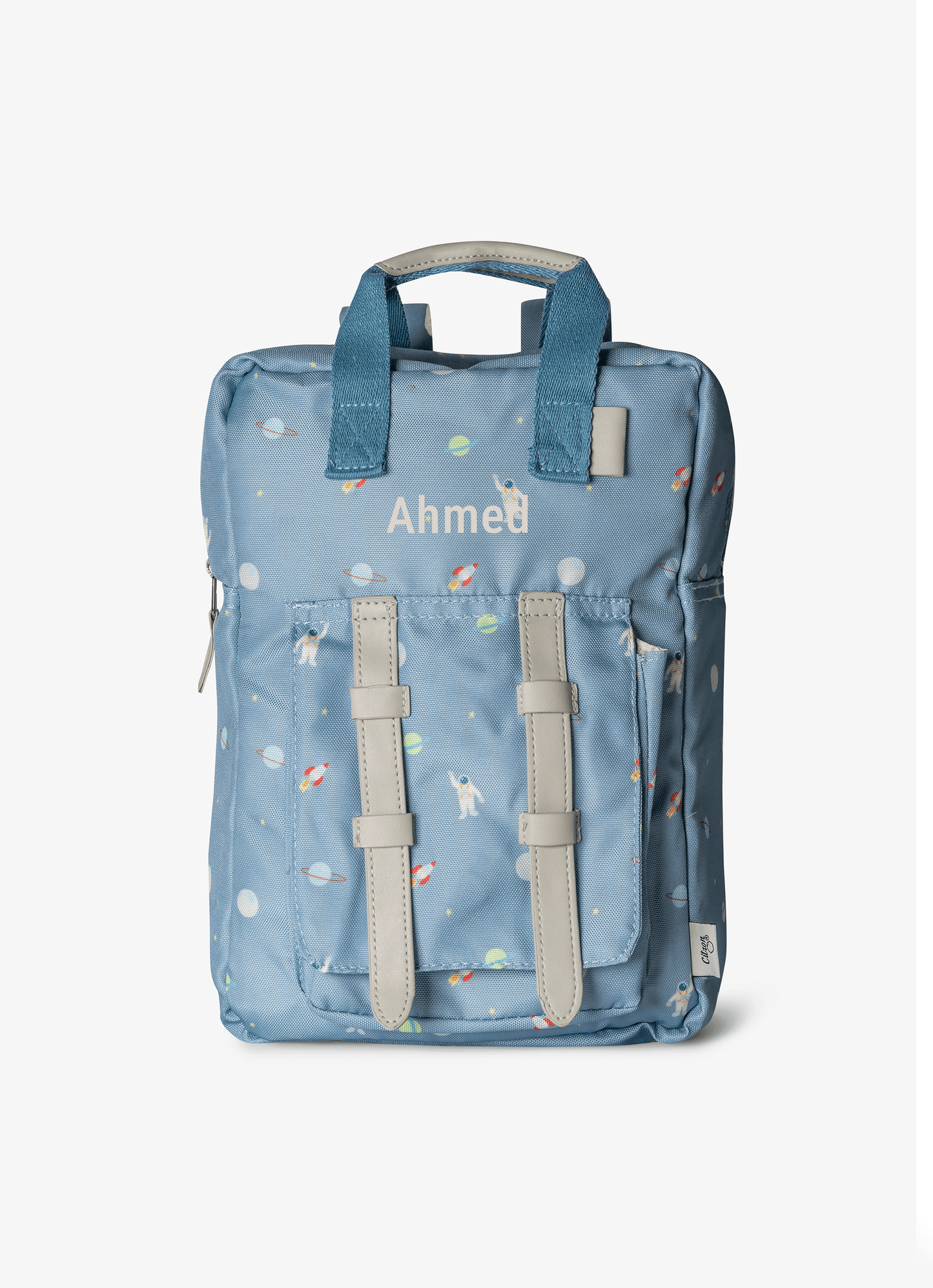 Kids Backpack - Spaceship Dusty Blue