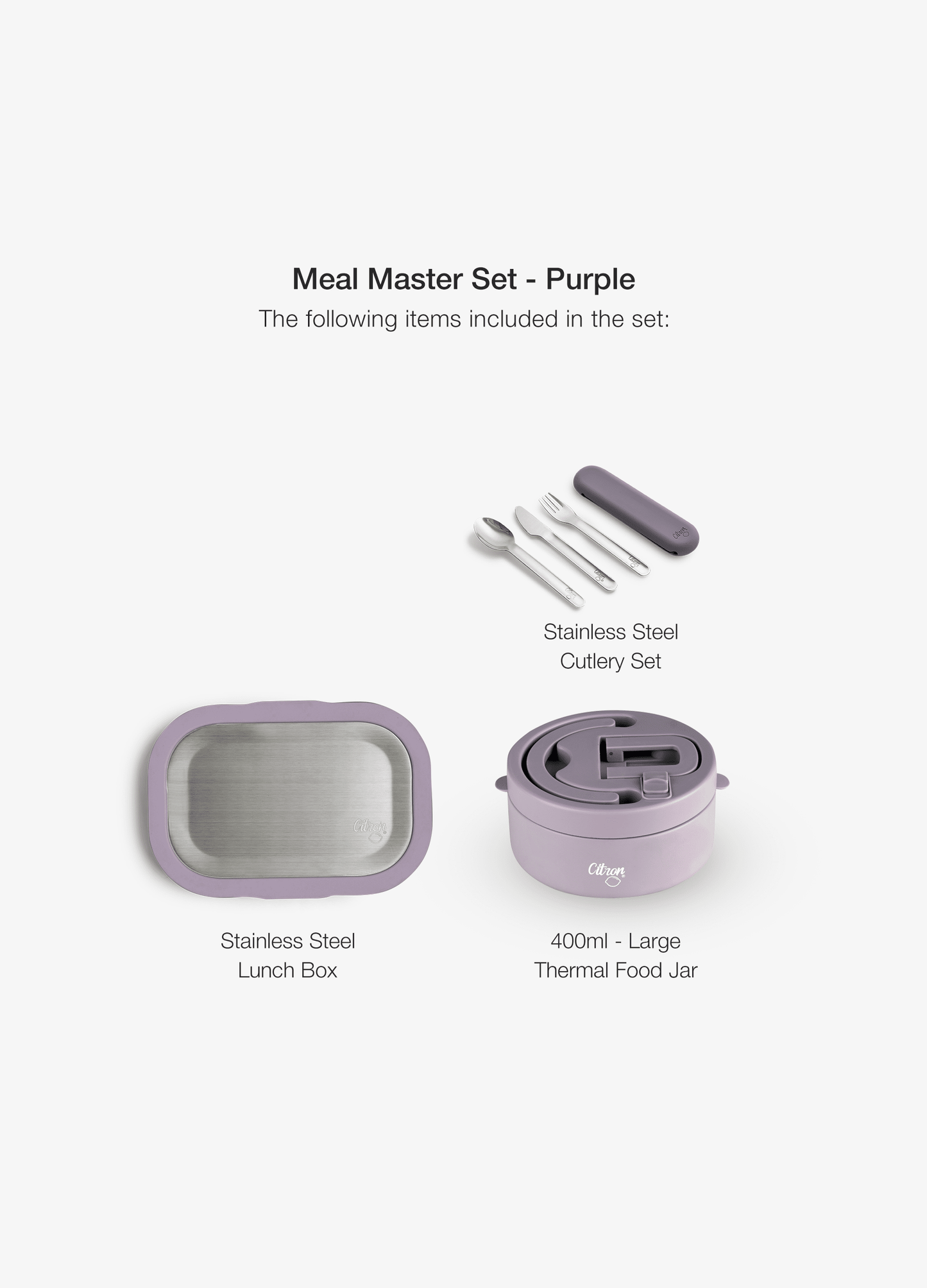 Meal Master Set - Set of 3 - Purple