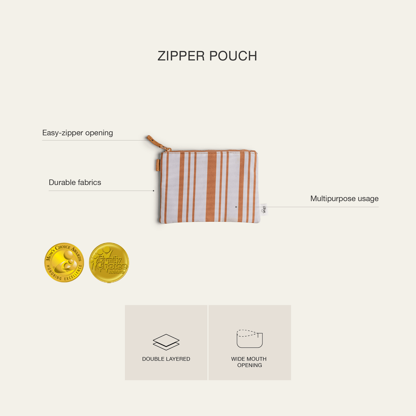 Zipper Pouch - Caramel