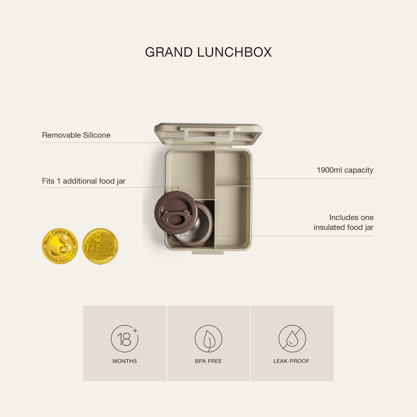 Grand Lunch Box - 4 Compartments - Stormy Unicorn