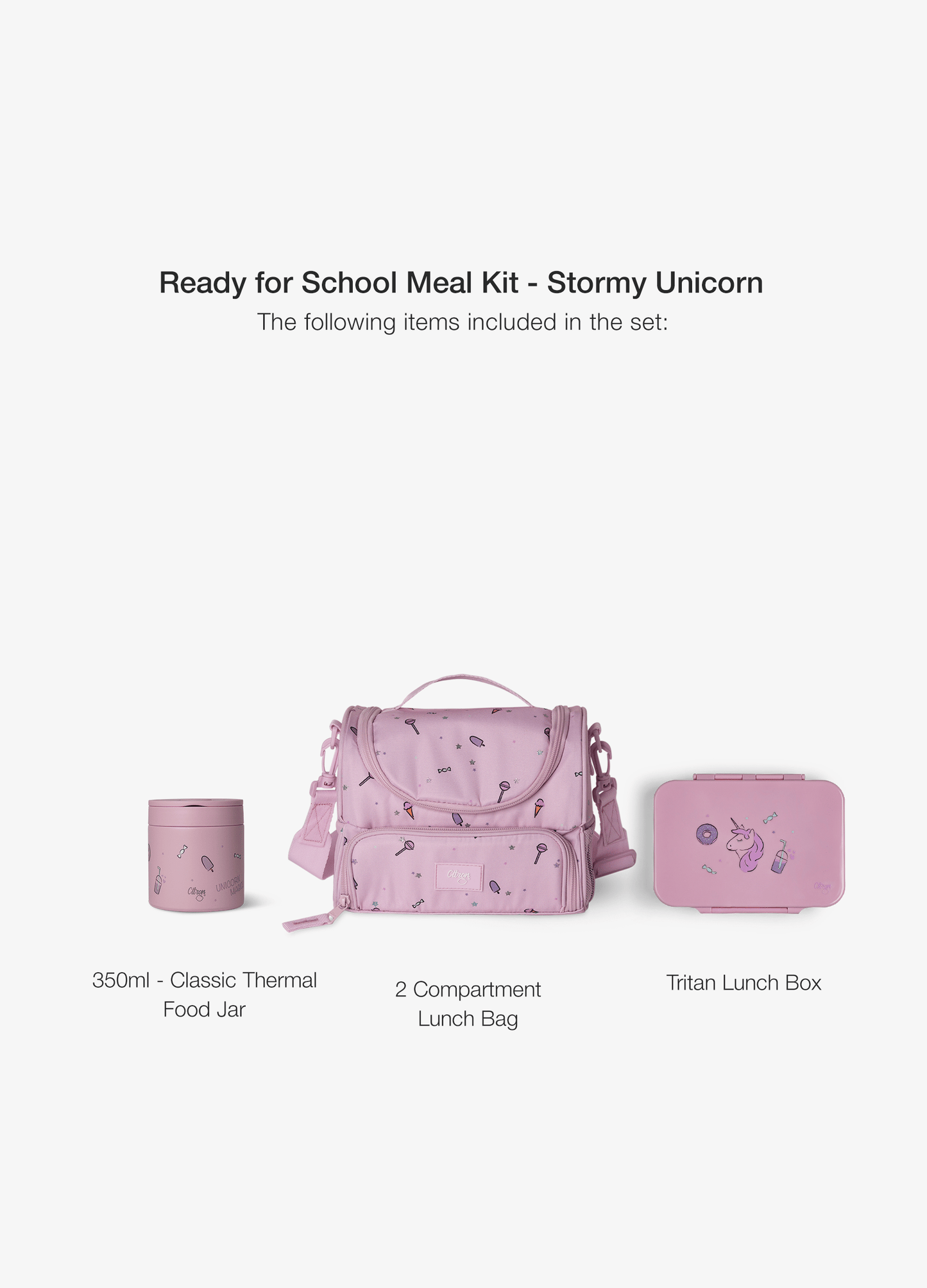 Ready for School Meal Kit - Set of 3 - Stormy Unicorn
