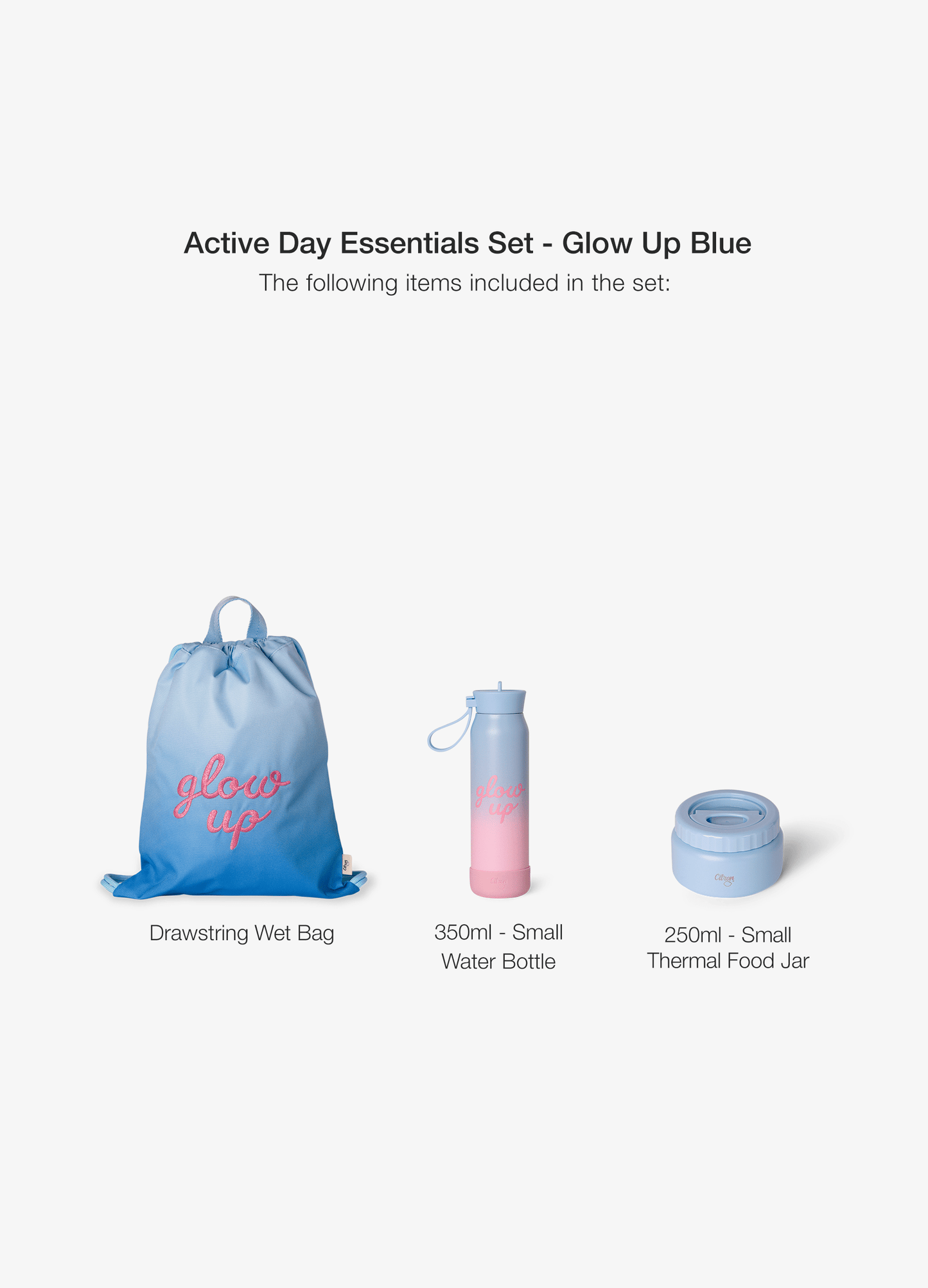 Active Day Essentials Set - Blue Glow Up