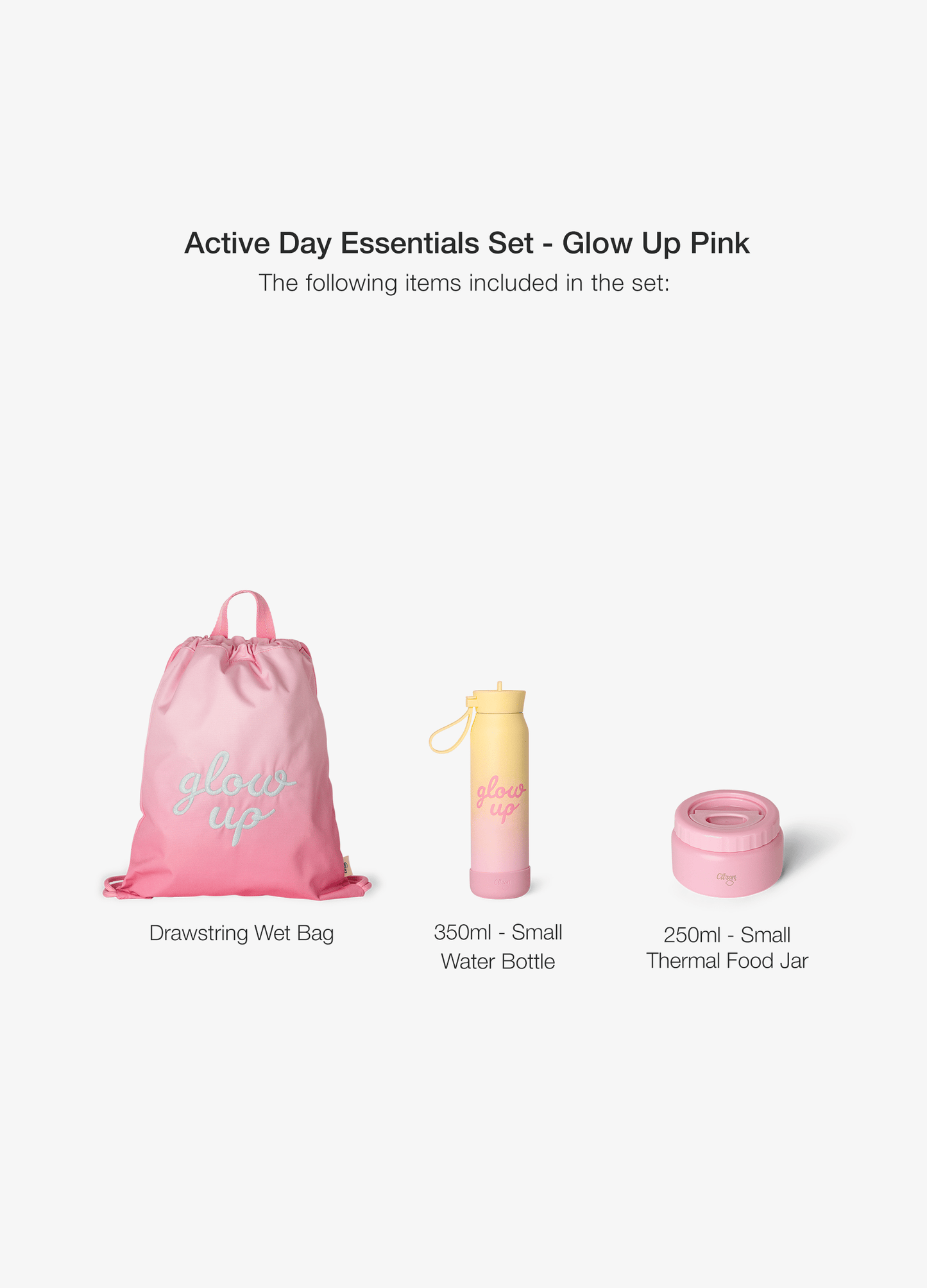 Active Day Essentials Set - Pink Glow