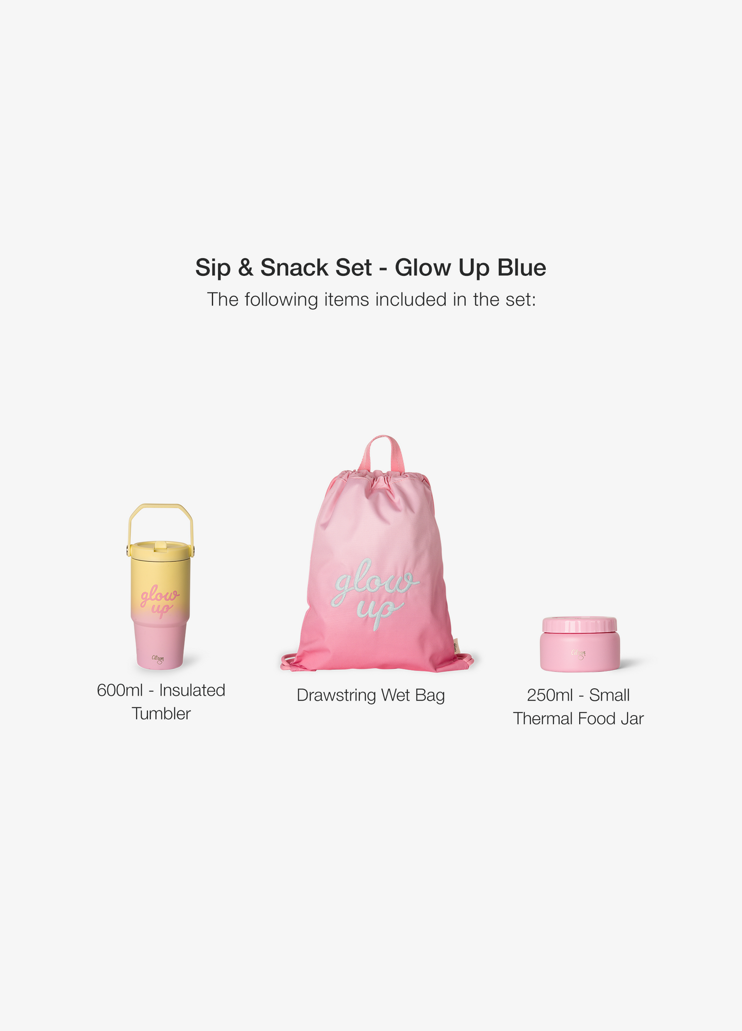 Active Day Tumbler Set -  Pink Glow Up