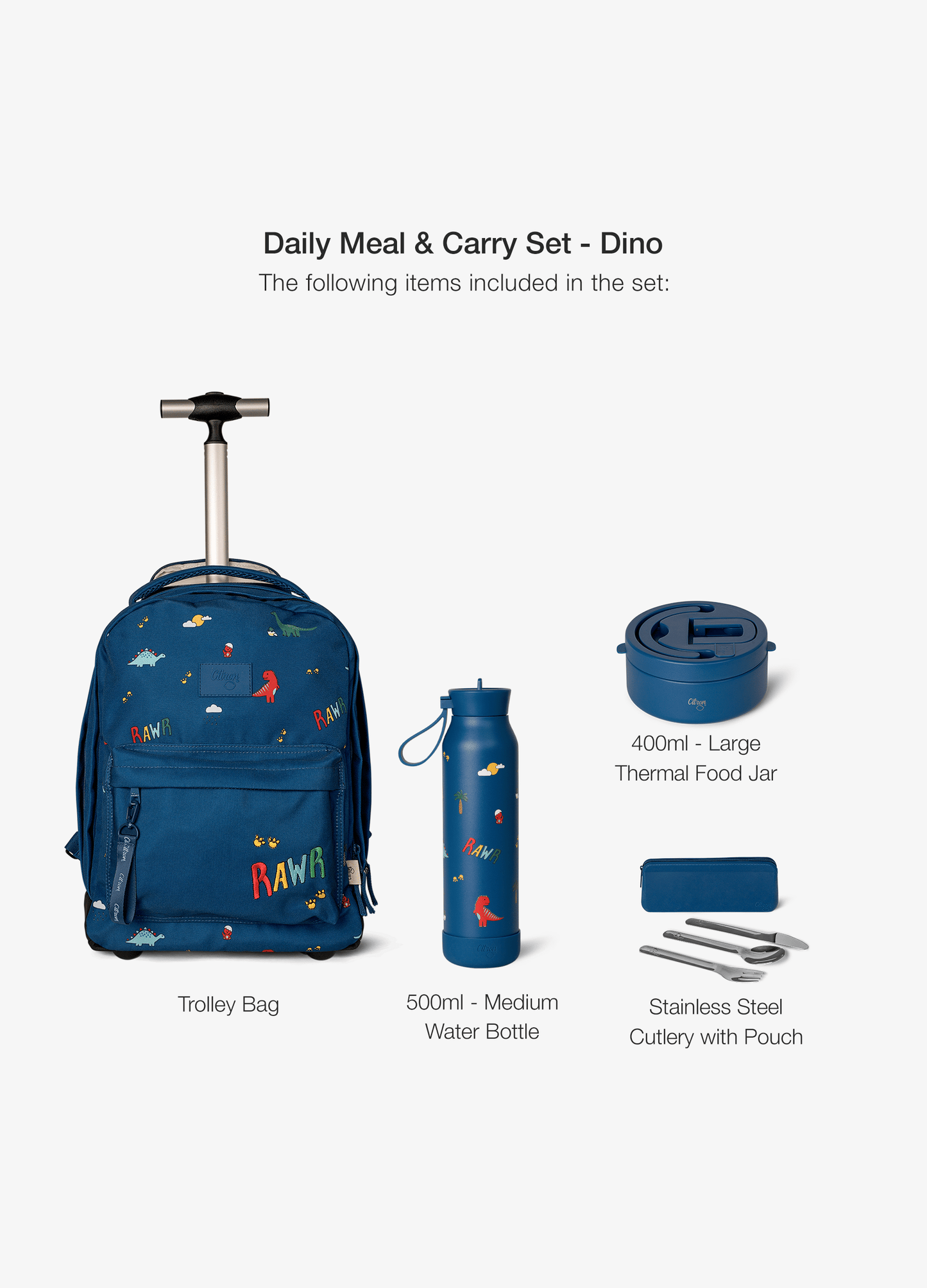 Daily Meal & Carry set - Dino