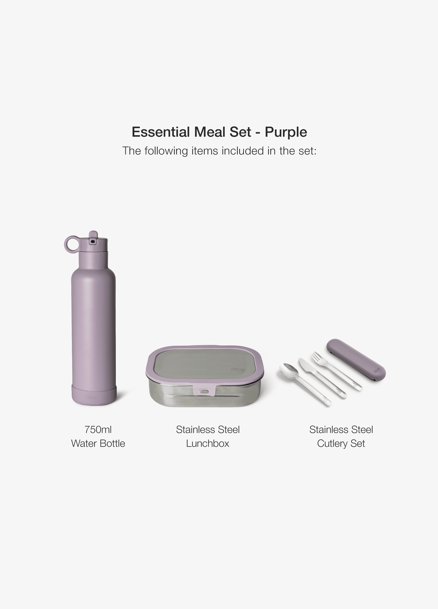 Essential Meal Set - Set of 3 - Purple