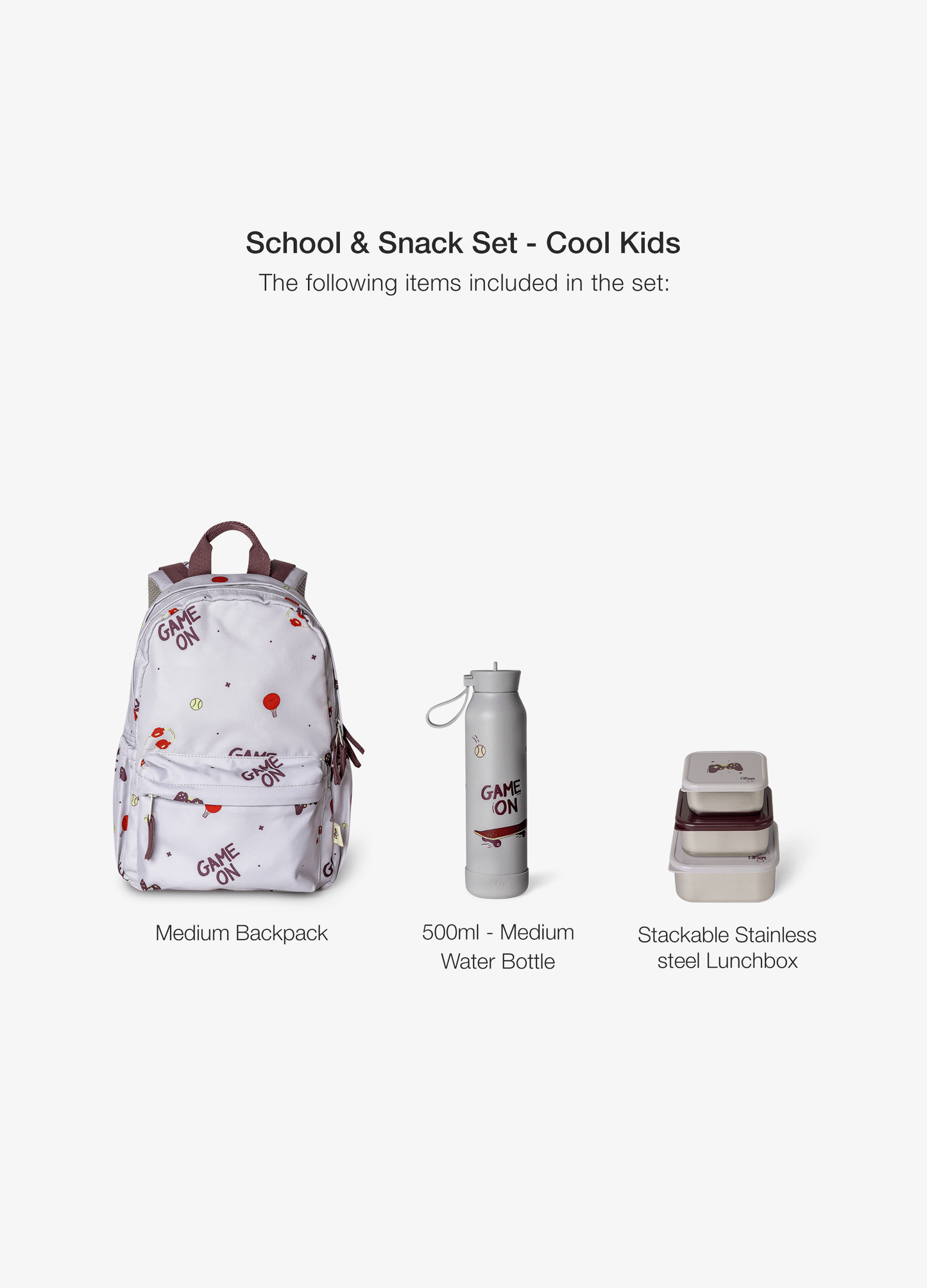 School & Snack Set - Cool Kid