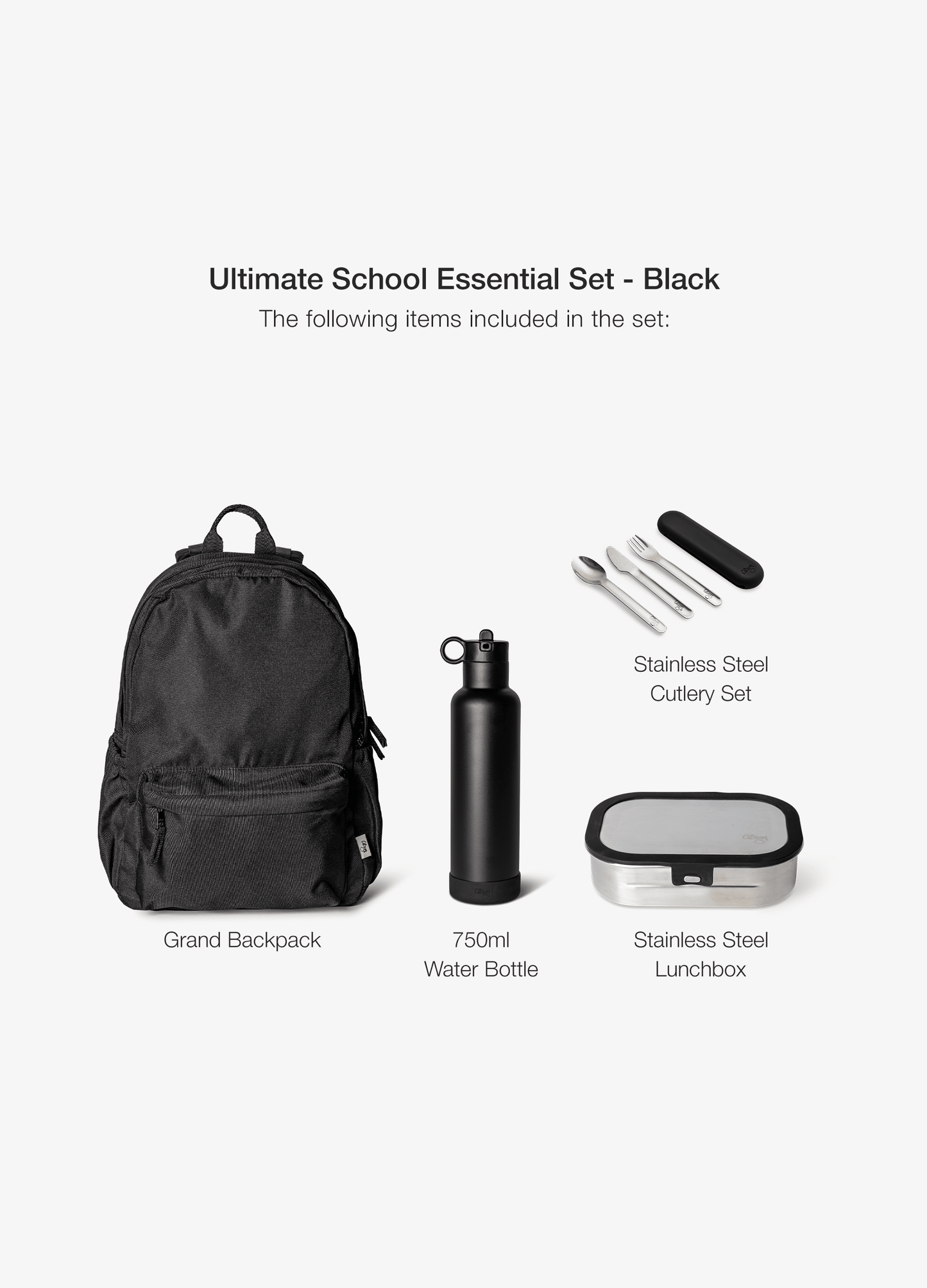 Ultimate School Essential Set - Set of 4 - Black