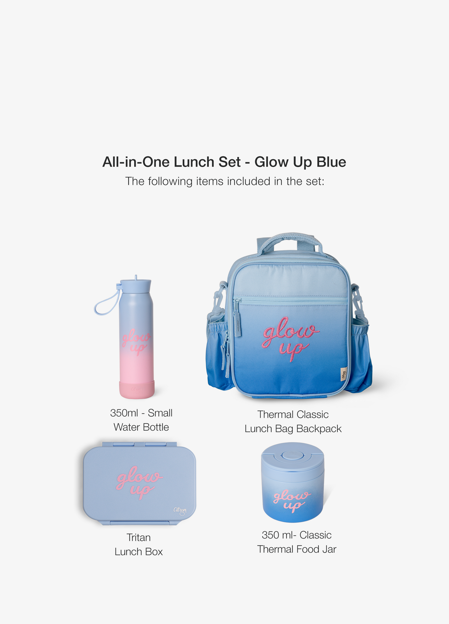 All-in-One Lunch Set - Blue Glow Up