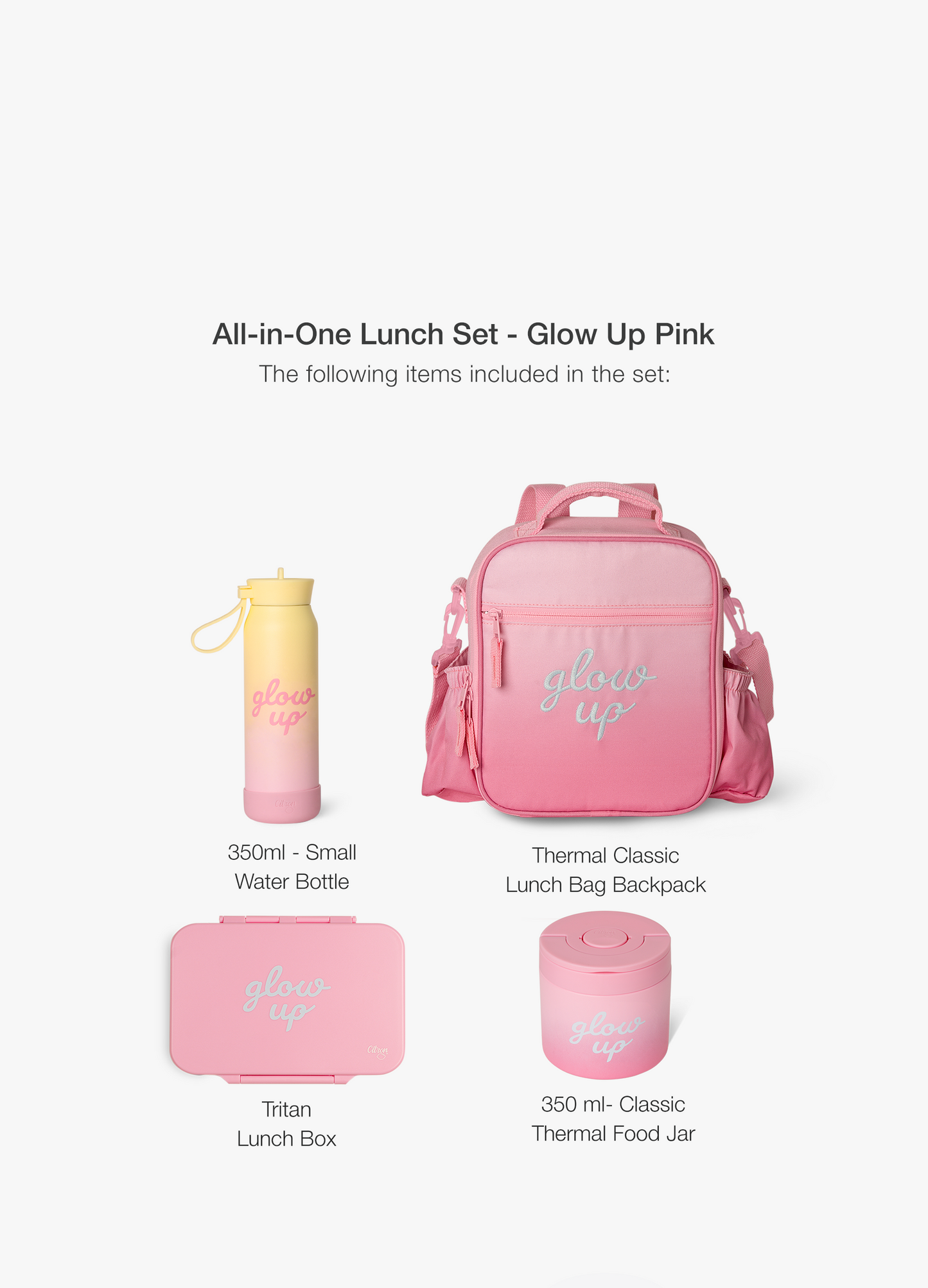 All-in-One Lunch Set - Pink Glow Up