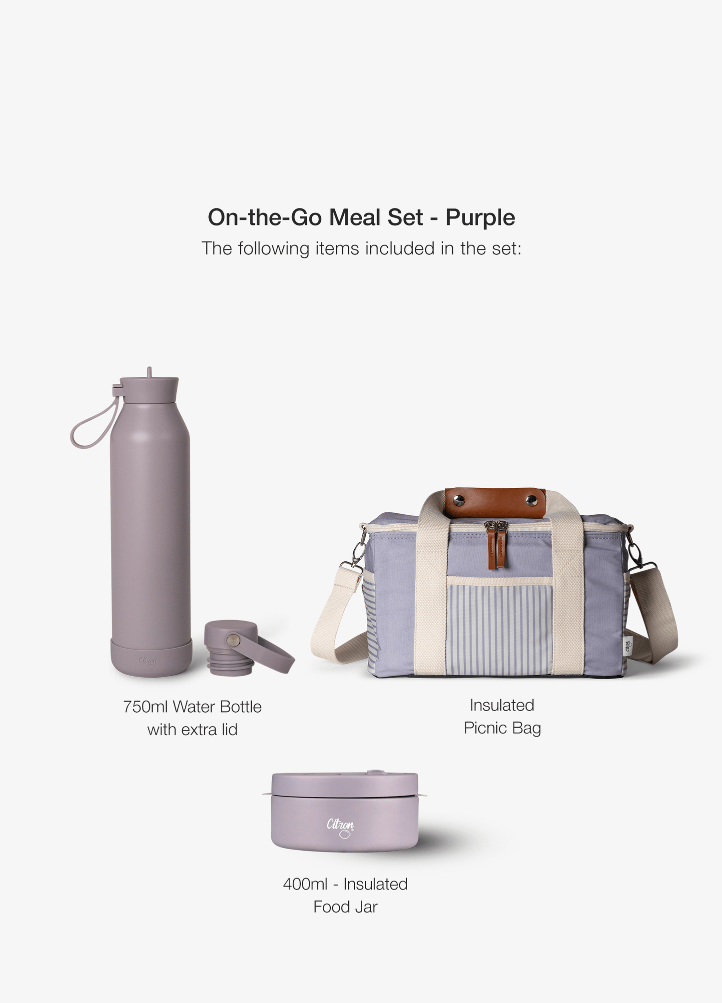 On-the-Go Meal Set -  Purple