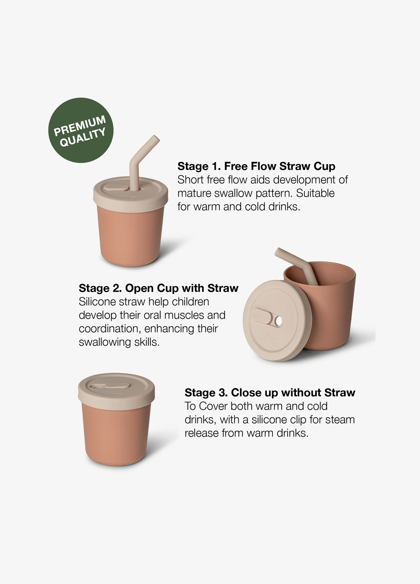 Silicone Cup Cover - Beige