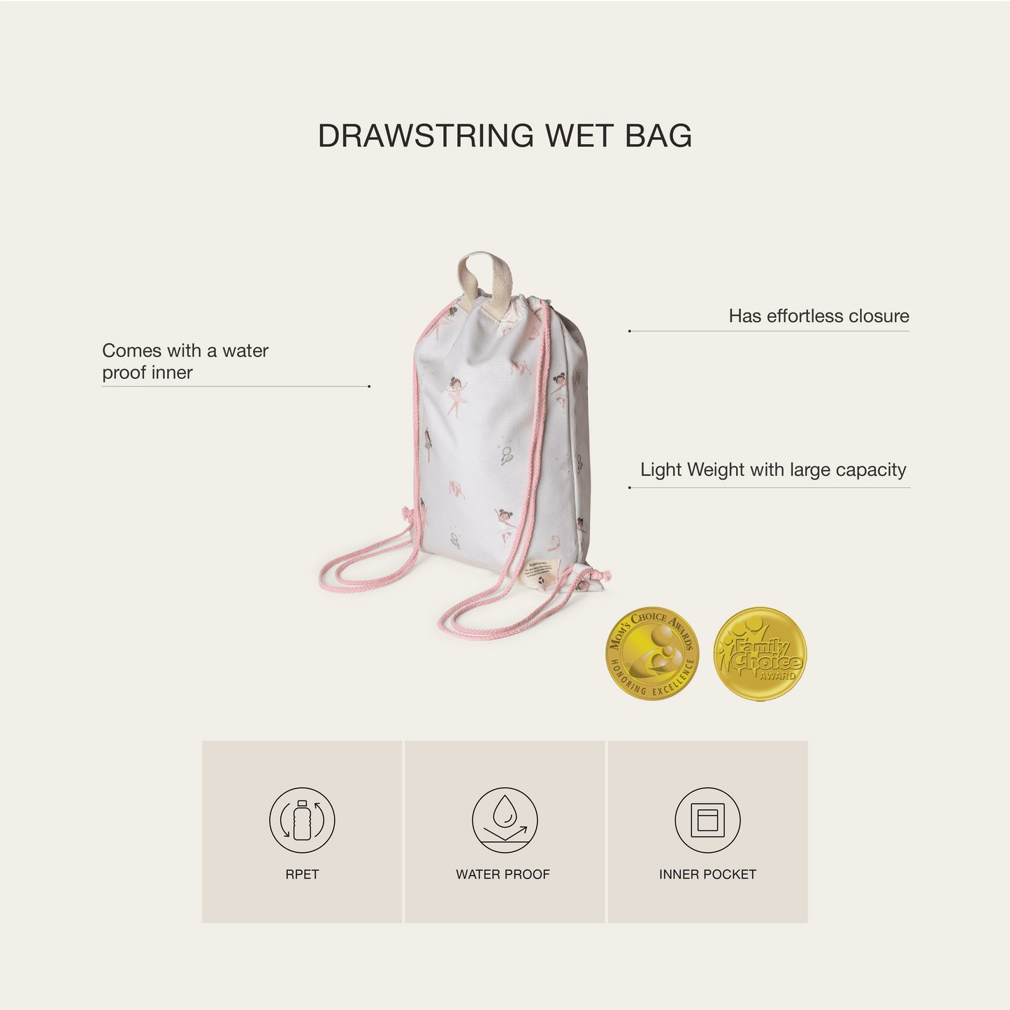 ✦ Drawstring Wet Bag