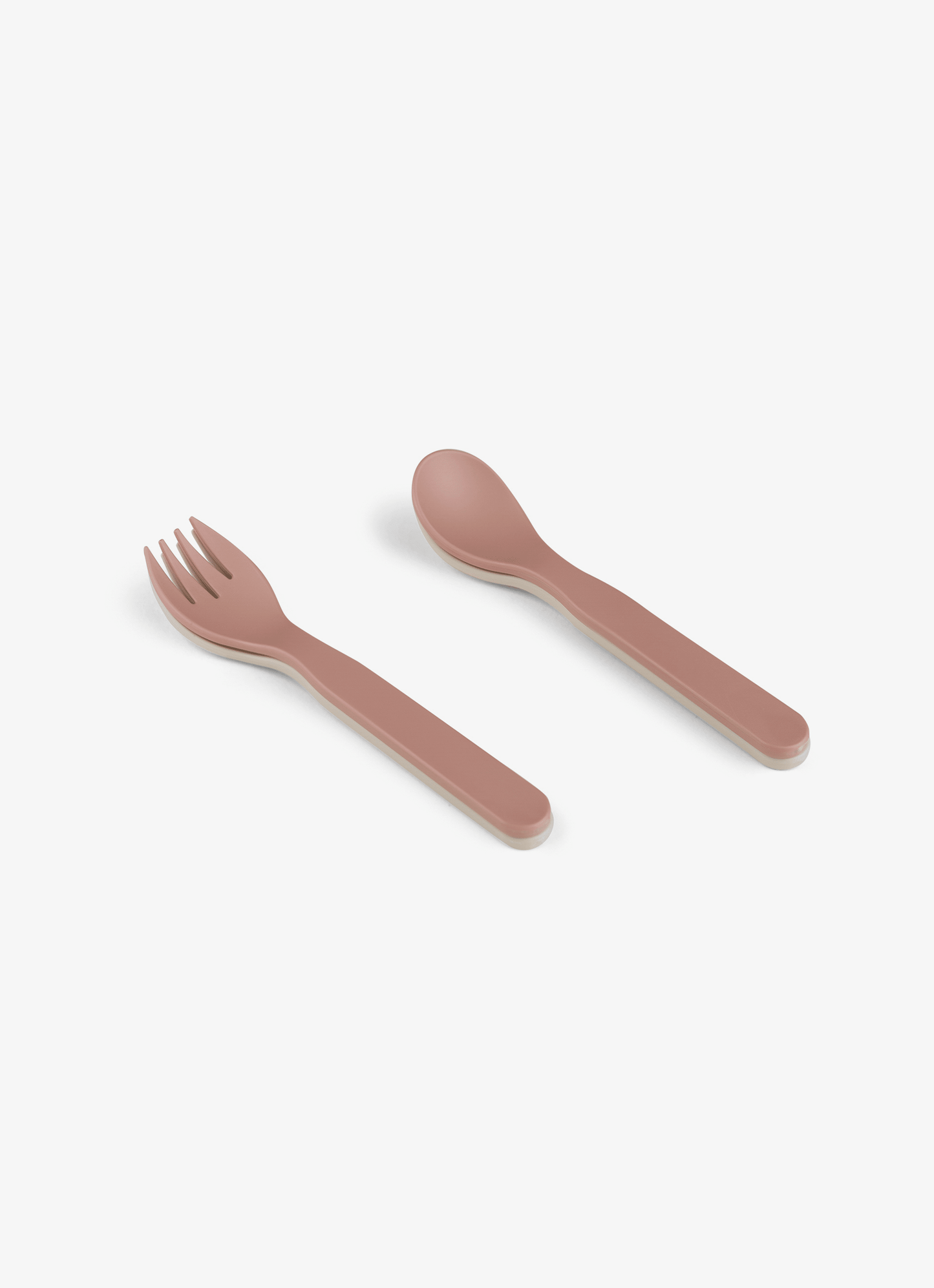 Bio-Based Cutlery - set of 5 - Pink/ Cream + Case
