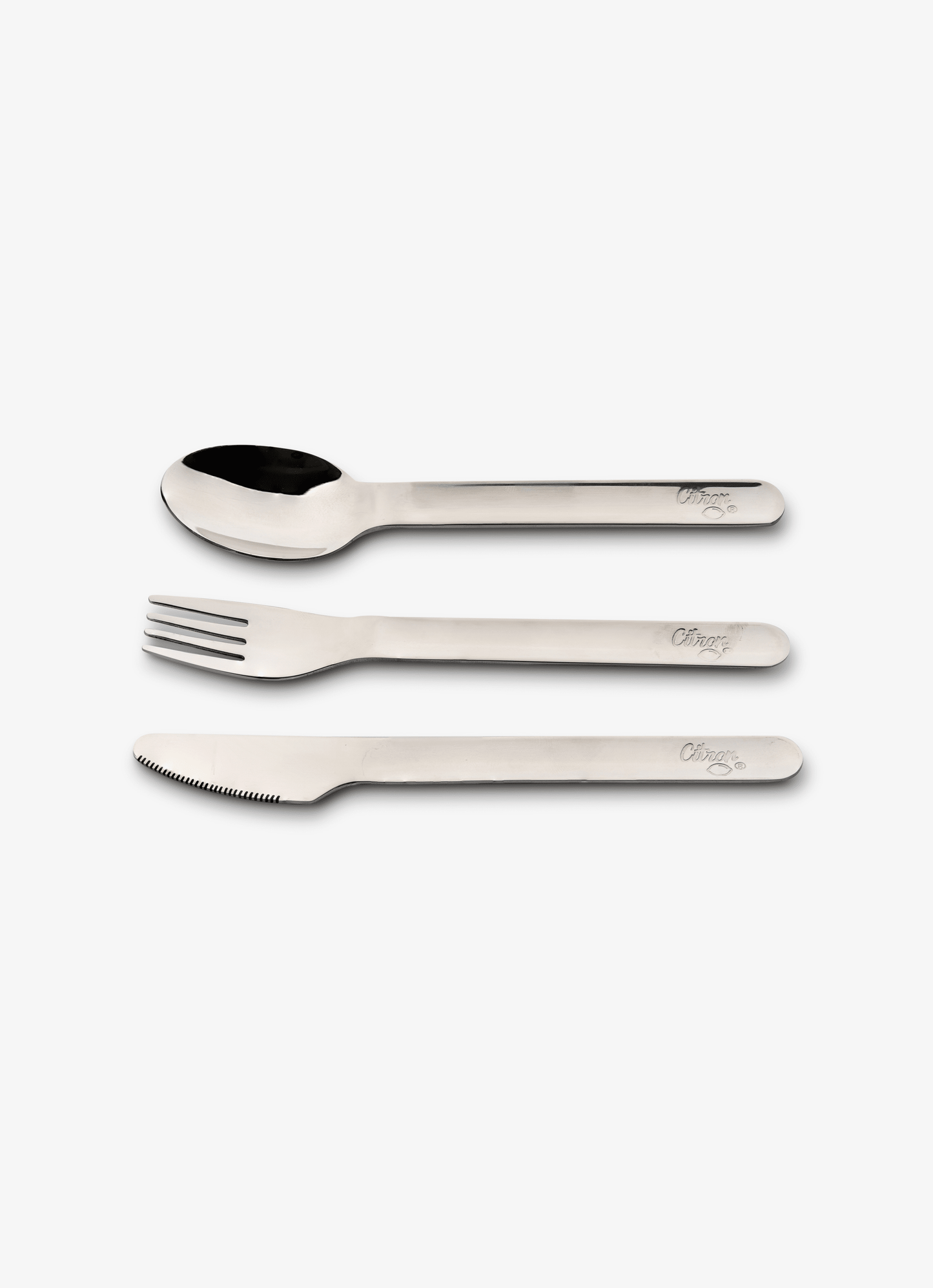 Stainless Steel Cutlery Set - Lemon + Case