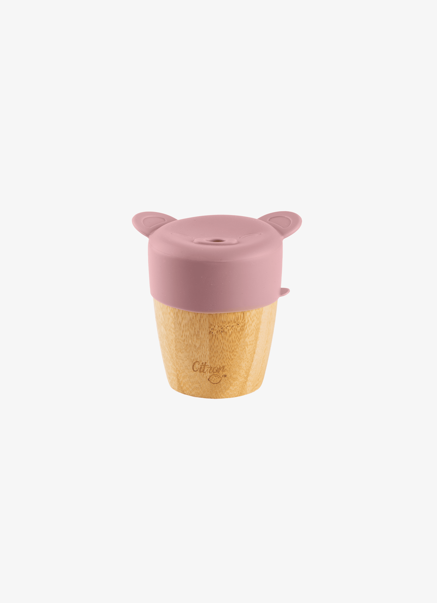 Bamboo Cup - lid and straw - Blush Pink