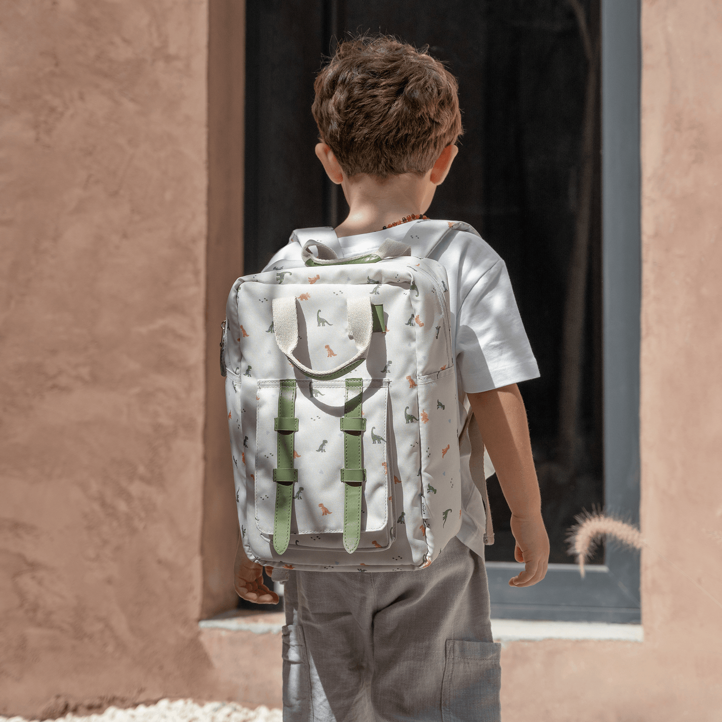 Kids Backpack - Dino Green